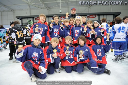 2012-01-08 Chiasso 1129 Hockey Milano Rossoblu U11-Premiazione - Squadra